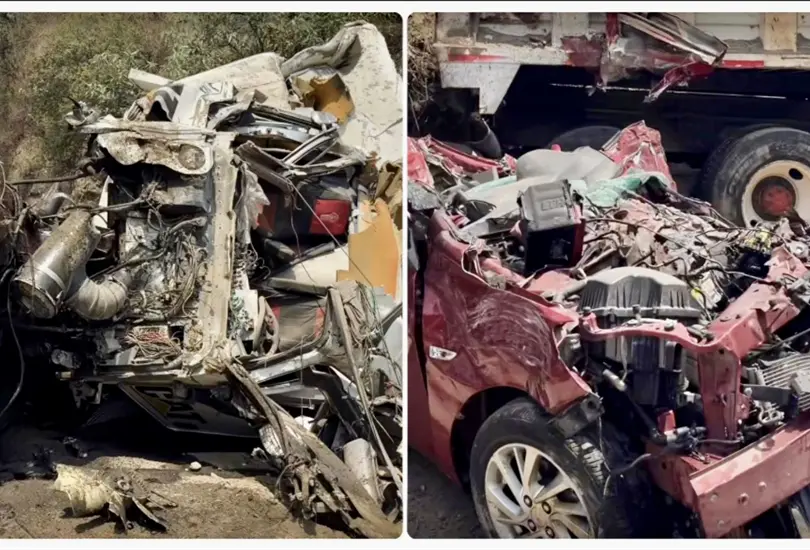 Cami&oacute;n vuelca y aplasta un auto en Rinc&oacute;n Verde; reportan personas muertas 