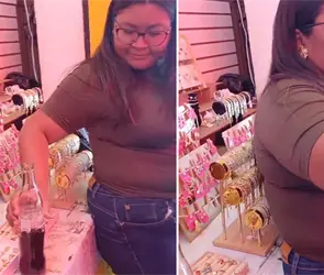 Lady Tacos reacciona a las cr&iacute;ticas por invadir un puesto de joyer&iacute;a para comer
