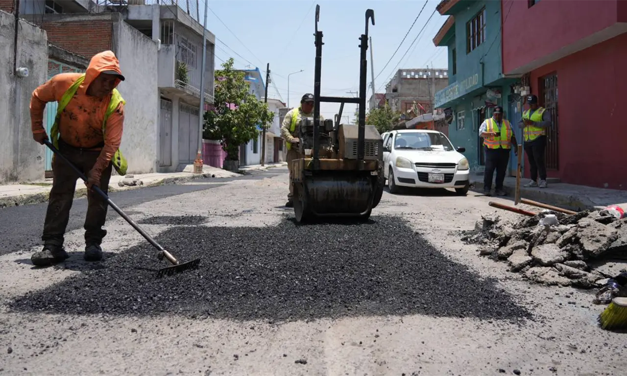  Los trabajos de bacheo. 