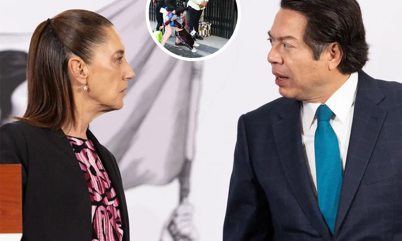  Claudia Sheinbaum y el secretario de Educación Pública, Mario Delgado. 