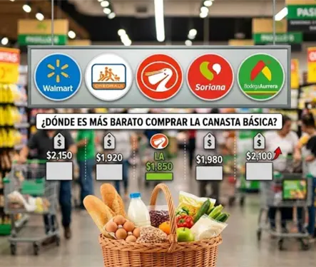 &iquest;D&oacute;nde es m&aacute;s barato comprar la canasta b&aacute;sica? Profeco revela los supermercados m&aacute;s baratos 