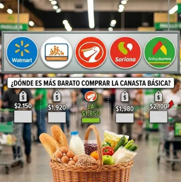 &iquest;D&oacute;nde es m&aacute;s barato comprar la canasta b&aacute;sica? Profeco revela los supermercados m&aacute;s baratos 