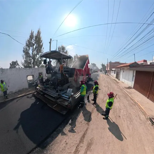 As&iacute; avanzan los trabajos del Tren Capitalino de Pavimentaci&oacute;n en Puebla