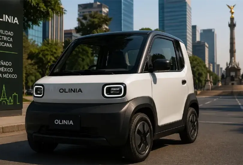 As&iacute; luce Olinia, el primer auto el&eacute;ctrico mexicano que busca convertirse en una alternativa accesible de movilidad urbana.