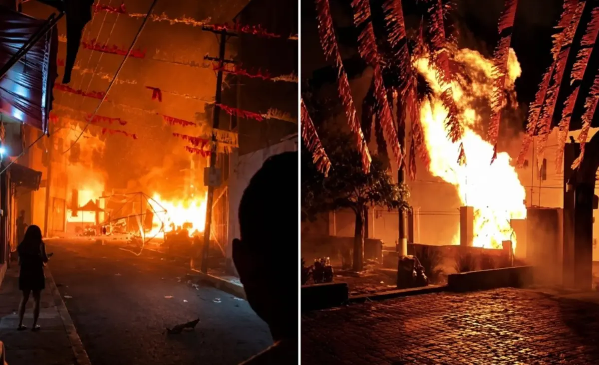  Tanques de gas explotaron en plena celebración religiosa; reportan lesionados graves. 