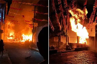 Fiesta patronal termina en tragedia en Amatitl&aacute;n; explosi&oacute;n de tanques de gas deja varios heridos y puestos calcinados
