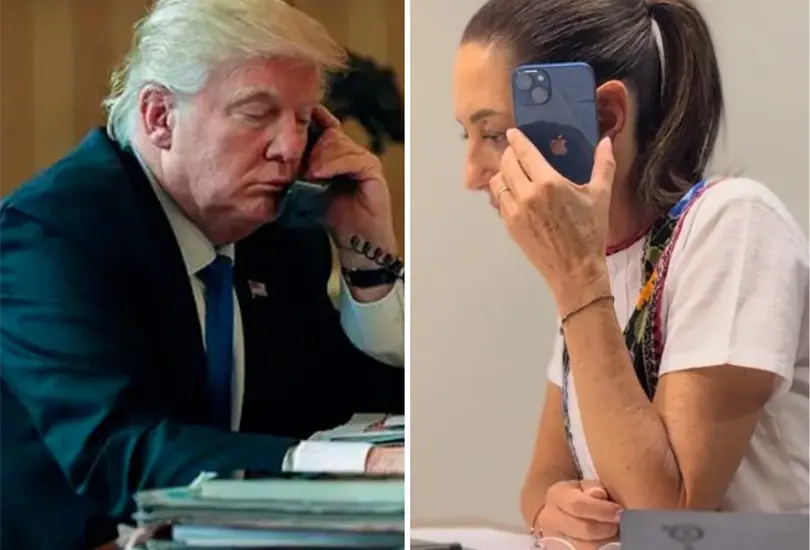 Sheinbaum y Trump sostienen conversaci&oacute;n.