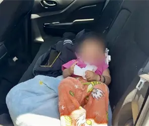 Abandonan a beb&eacute; de 6 meses en taxi de aplicaci&oacute;n en Ecatepec; conductor y polic&iacute;as lo rescatan