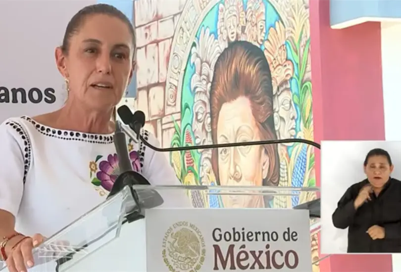 Desde Kanasín, Yucatán, Sheinbaum afirmó que ningún gobierno extranjero ni los "corruptos de antes" podrán arrebatar la Transformación al pueblo de México. Desde Kanasín, Yucatán, Sheinbaum afirmó que ningún gobierno extranjero ni los "corruptos de antes" podrán arrebatar la Transformación al pueblo de México.