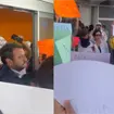 Reciben entre gritos y empujones a "Andy" López Beltrán y Ariadna Montiel previo a marcha de Morena contra Maru Campos Reciben entre gritos y empujones a "Andy" López Beltrán y Ariadna Montiel previo a marcha de Morena contra Maru Campos