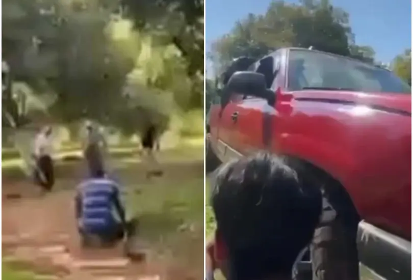 Trabajadores del campo corrieron para resguardarse tras quedar en medio de un enfrentamiento armado en Charapan. Trabajadores del campo corrieron para resguardarse tras quedar en medio de un enfrentamiento armado en Charapan.