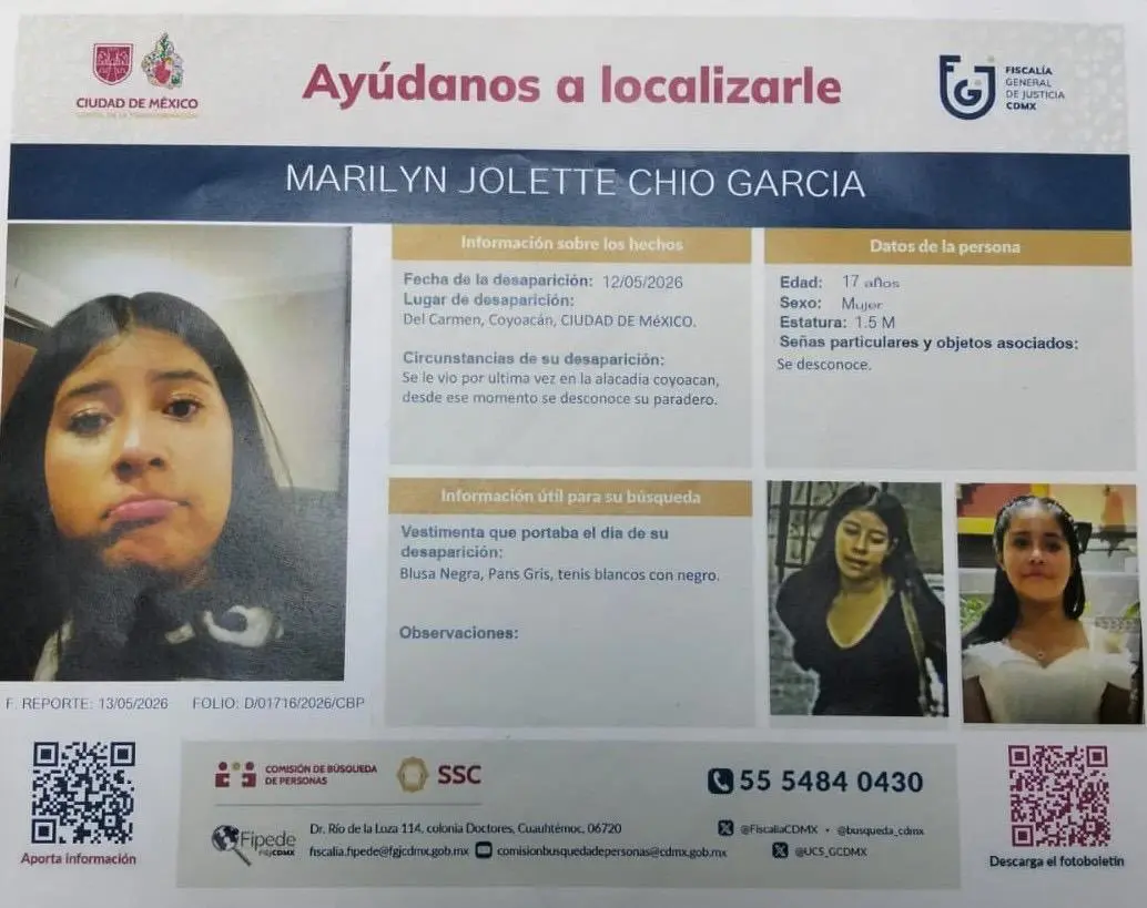 Marilyn Jolette salió rumbo a la escuela y ya no volvió Especial