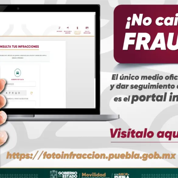 Gobierno de Puebla alerta por fraude con mensajes falsos de “fotomultas” Gobierno de Puebla alerta por fraude con mensajes falsos de “fotomultas”