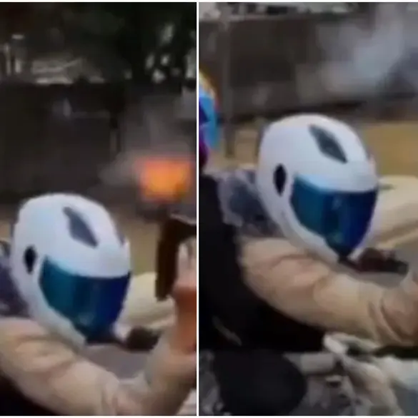 P&aacute;nico en Paseo de la Reforma: motociclista dispara al aire frente a la FGR
