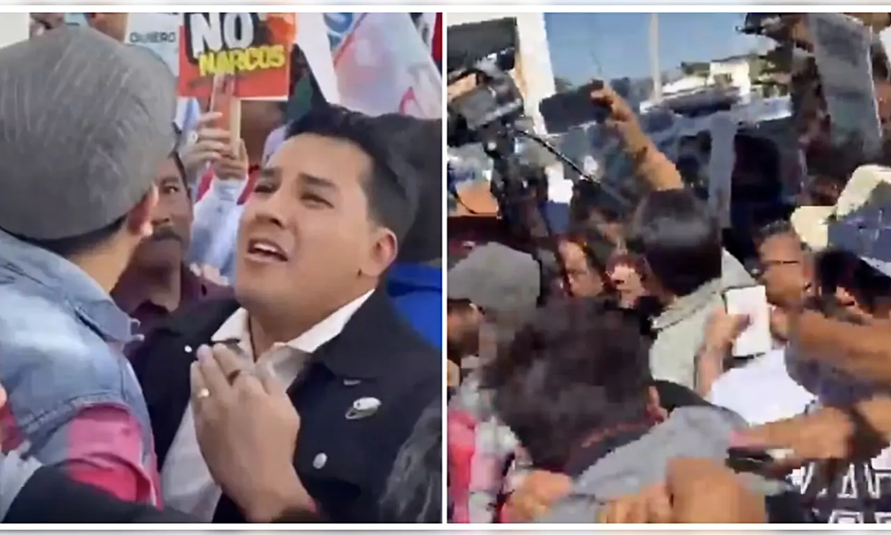  Simpatizantes del PAN terminan a golpes en evento de apoyo a Maru Campos en Ciudad Juárez 