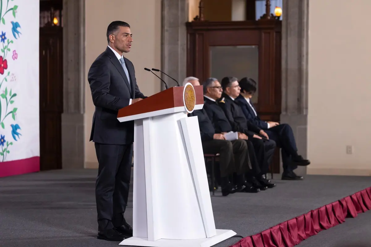 Harfuch destacó la reducción de homicidios en México. Presidencia.