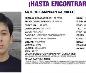 Desaparece hijo de funcionario de Metepec: activan Alerta Amber por Arturo Campir&aacute;n