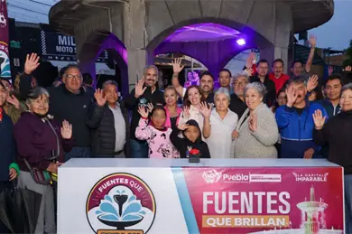 Gobierno de Puebla realiza mantenimiento integral en la Fuente de los Mu&ntilde;ecos