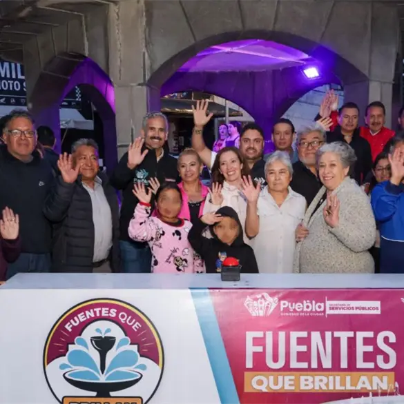 Gobierno de Puebla realiza mantenimiento integral en la Fuente de los Mu&ntilde;ecos