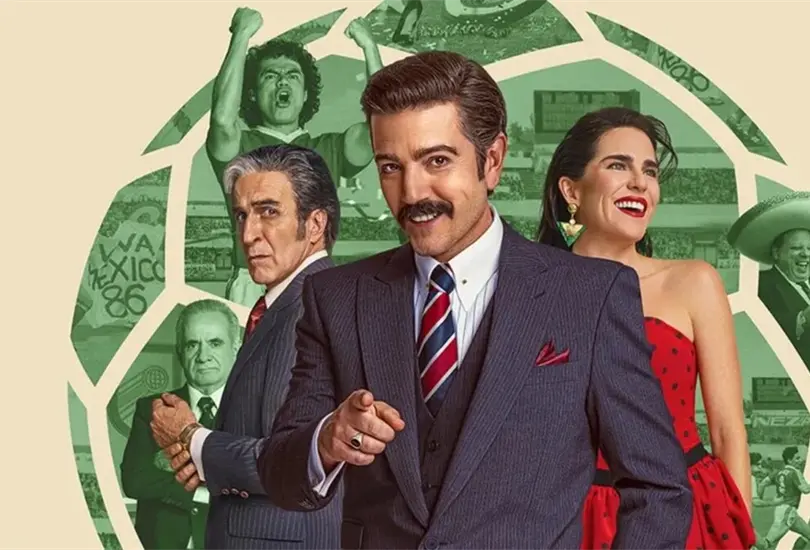 Diego Luna, Karla Souza y Memo Villegas protagonizan "México 86", una película que retrata el lado menos conocido del futbol mexicano. Diego Luna, Karla Souza y Memo Villegas protagonizan "México 86", una película que retrata el lado menos conocido del futbol mexicano.