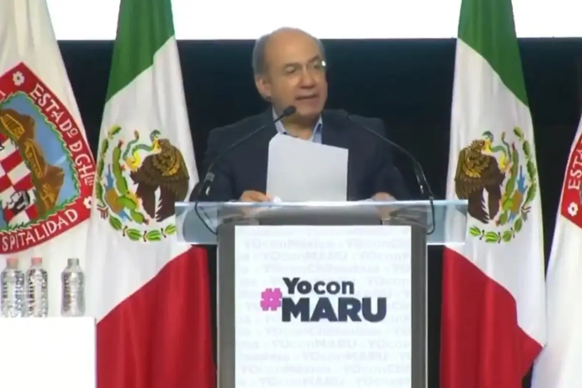  Calderón defiende guerra contra el narco y respalda a Maru Campos: "México necesita más Marus y menos Rochas" 