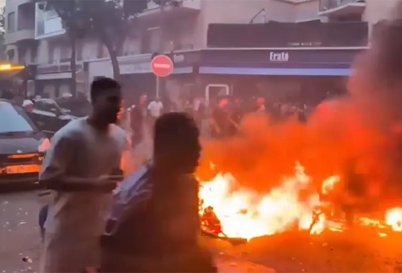 Así se desató el caos en París tras la Champions del PSG Así se desató el caos en París tras la Champions del PSG