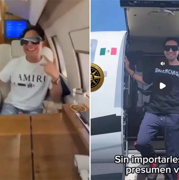 Exhiben a regidor de Morena en Tulum viajando en jet privado y con playera Balenciaga Exhiben a regidor de Morena en Tulum viajando en jet privado y con playera Balenciaga