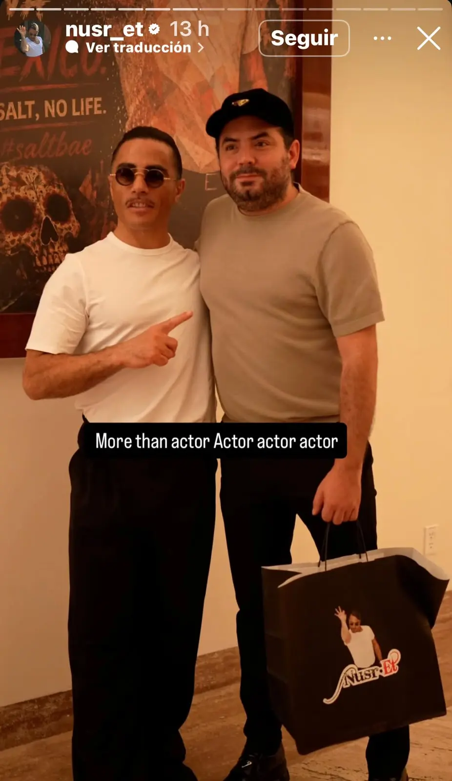 José Eduardo Derbez en restaurante de Salt Bae Instagram