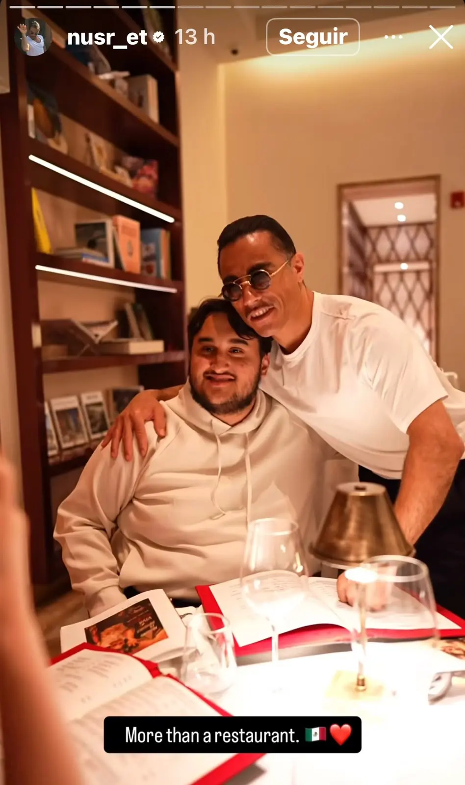 Jesús Ernesto López Gutiérrez en restaurante de Salt Bae Instagram
