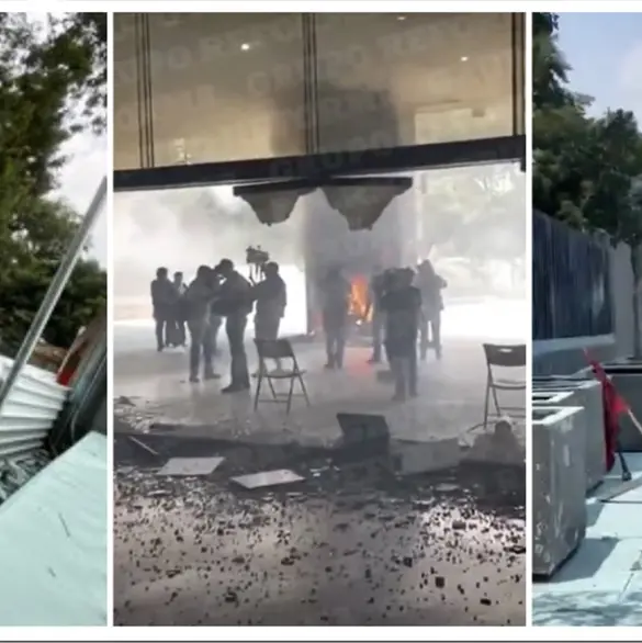 As&iacute; qued&oacute; la SEP tras la irrupci&oacute;n de la CNTE: rejas derribadas, vidrios rotos y da&ntilde;os en oficinas | VIDEO