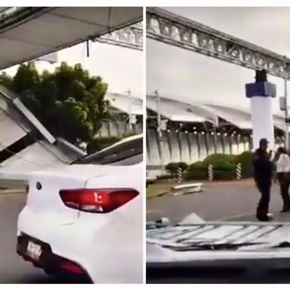 Colapsa parte de un puente en el AICM y deja una mujer herida