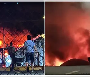 Voraz incendio frente al Mercado de Jamaica desata emergencia en CDMX | VIDEO
