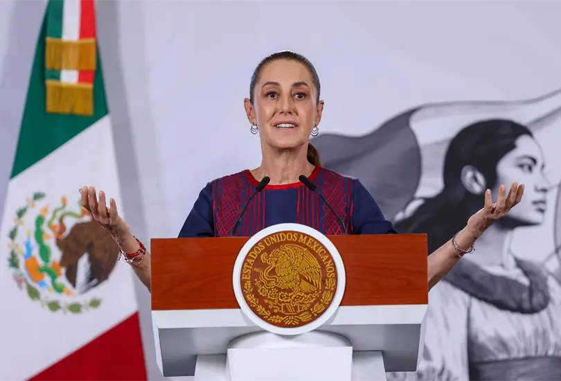 Sheinbaum rechaz&oacute; la denuncia presentada por el PAN ante la Corte Penal Internacional contra AMLO por presuntos cr&iacute;menes de lesa humanidad.