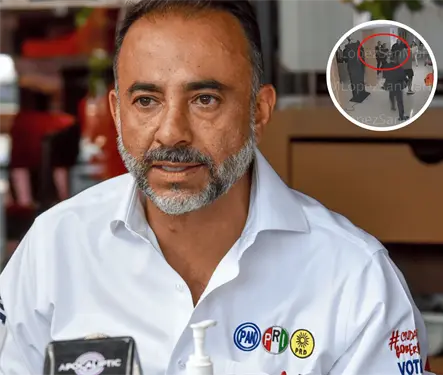"Directo a los golpes": Difunden nuevo &aacute;ngulo del alcalde de Metepec en pelea dentro de club deportivo