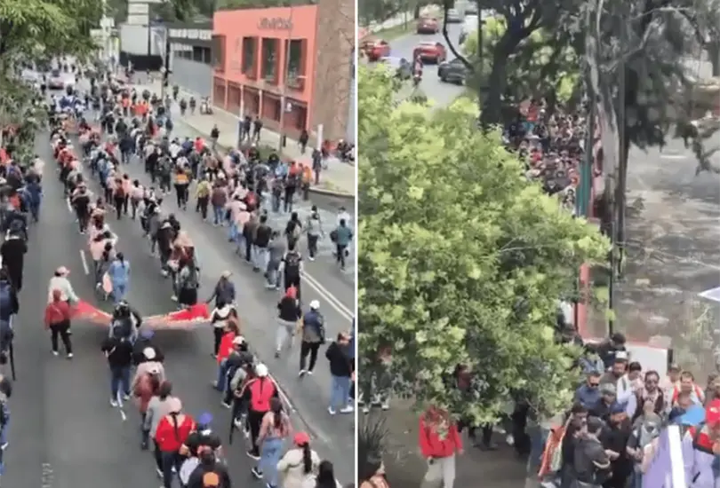Las autoridades capitalinas desplegaron un operativo especial para impedir que la protesta llegara a una de las zonas más sensibles de la ciudad en vísperas del Mundial 2026. Las autoridades capitalinas desplegaron un operativo especial para impedir que la protesta llegara a una de las zonas más sensibles de la ciudad en vísperas del Mundial 2026.