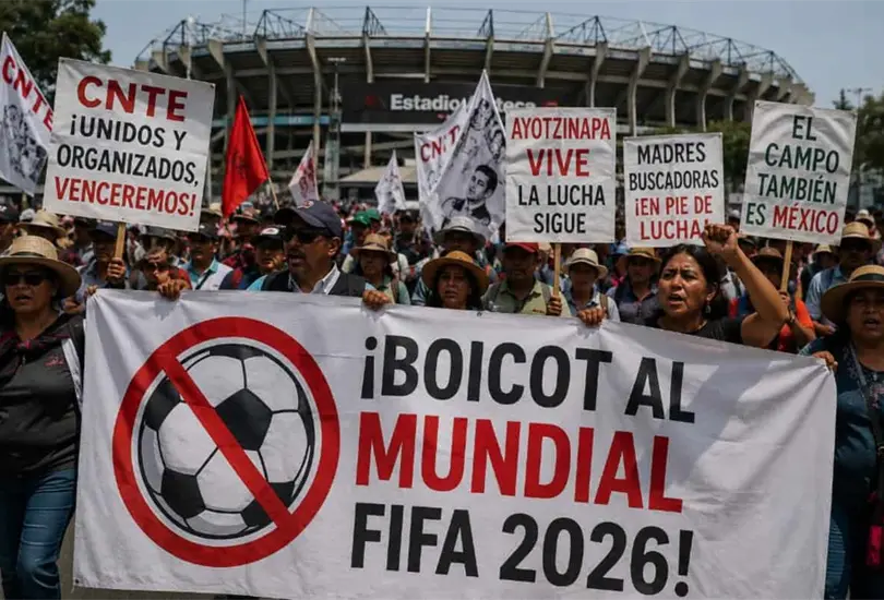A dos d&iacute;as del Mundial, protestas de Ayotzinapa, la CNTE y comerciantes sacuden a la CDMX.