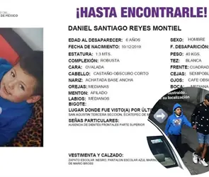 Buscan a Daniel Santiago, menor desaparecido en Ecatepec; c&aacute;maras captaron cuando un hombre se lo llev&oacute;