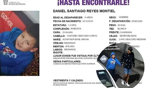 Buscan a Daniel Santiago, menor desaparecido en Ecatepec; c&aacute;maras captaron cuando un hombre se lo llev&oacute;