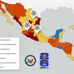 EE.UU. actualiza alerta para viajeros y publica mapa de seguridad de M&eacute;xico para evitar seis estados