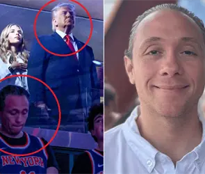&iexcl;Junto a Trump!: &iquest;Qui&eacute;n es H&eacute;ctor Contreras, titular del SAT que fue captado en la zona VIP del juego de los Knicks?