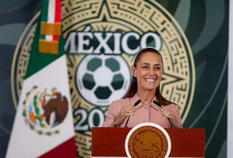 Con jersey personalizada: así fue la llegada de Sheinbaum al Mundial Con jersey personalizada: así fue la llegada de Sheinbaum al Mundial