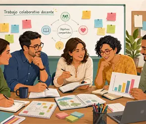 El trabajo colaborativo entre docentes para mejorar la ense&ntilde;anza y los aprendizajes