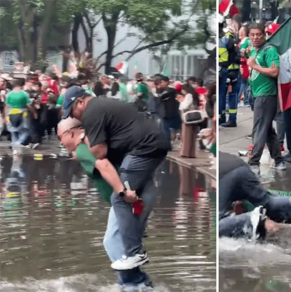 Aficionado que cobraba 100 pesos por cruzar un charco tira a pasajero al agua