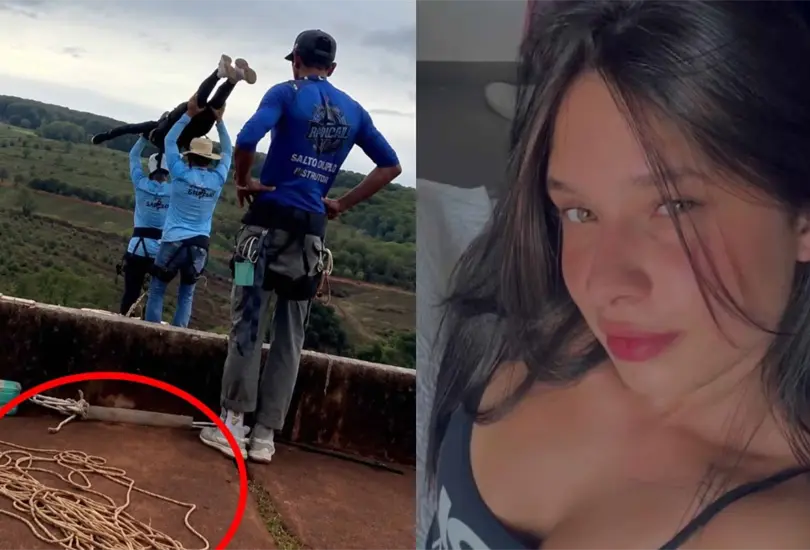 El accidente ocurrió durante una práctica de rope jumping. El accidente ocurrió durante una práctica de rope jumping.