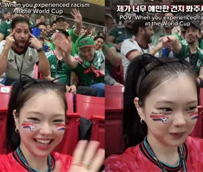 Influencer Inocat sufre acto racista de un aficionado mexicano durante partido del Mundial en Guadalajara