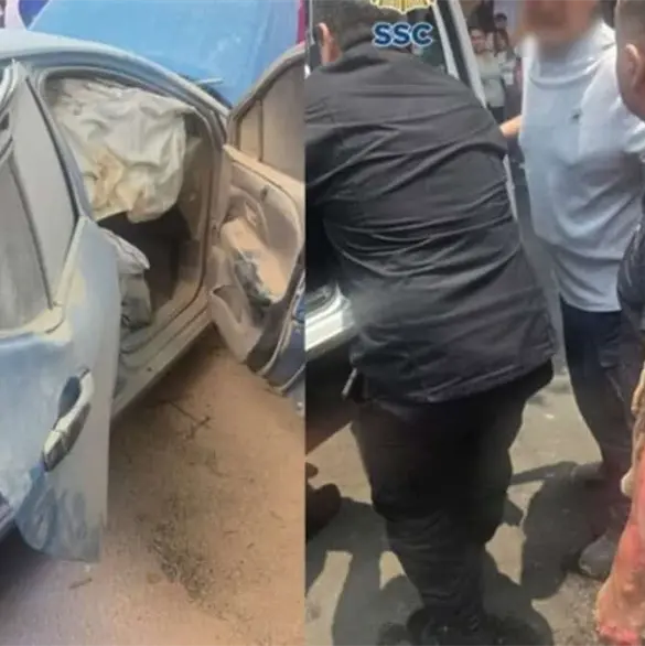 Explota autom&oacute;vil en Tacubaya por tanque de gas en la cajuela; padre e hijo resultan heridos