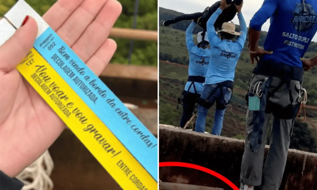  La joven fue lanzada al vacío sin contar con los elementos de protección necesarios para ejecutar el salto de manera segura. 