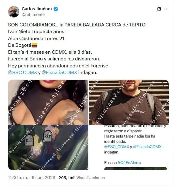 Colombianos asesinados en la colonia Guerrero Especial