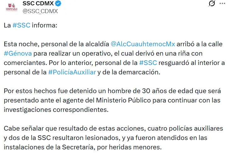 La postura de la SCC de la CDMX. Especial.