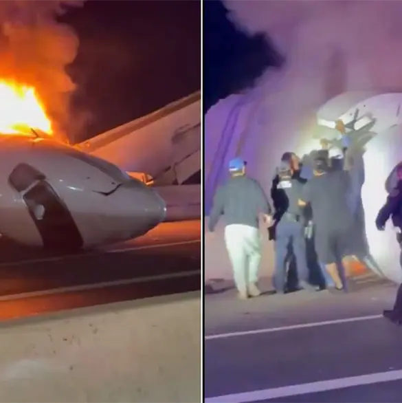 Así ocurrió el accidente del jet privado que terminó envuelto en llamas en Texas Así ocurrió el accidente del jet privado que terminó envuelto en llamas en Texas
